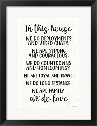 Framed In This House Military Print