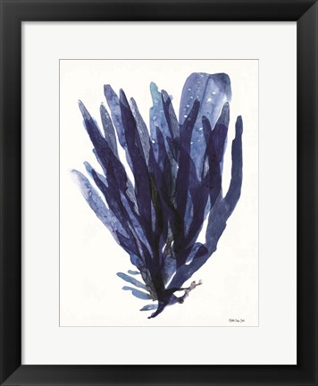 Framed Transparent Indigo Sea Grass II Print