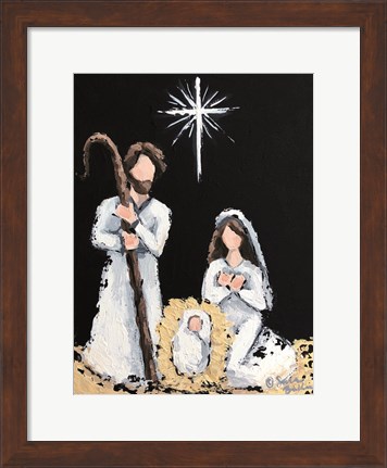 Framed Savior is Born Print