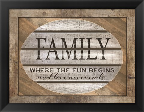 Framed Family - Where the Fun Begins Print