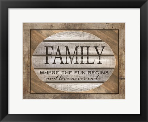 Framed Family - Where the Fun Begins Print