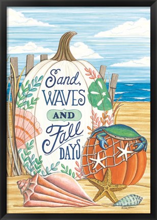 Framed Seaside Pumpkin Print