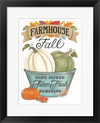 Framed Farmhouse Fall Pumpkins Print