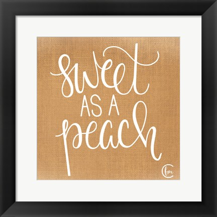 Framed Sweet as a Peach Print