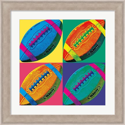 Framed Ball Four - Football Print