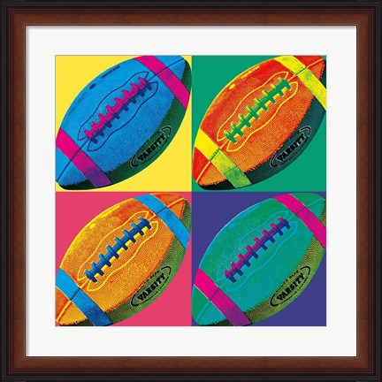 Framed Ball Four - Football Print