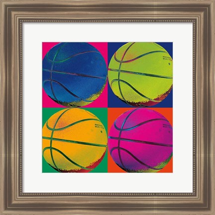 Framed Ball Four - Basketball Print