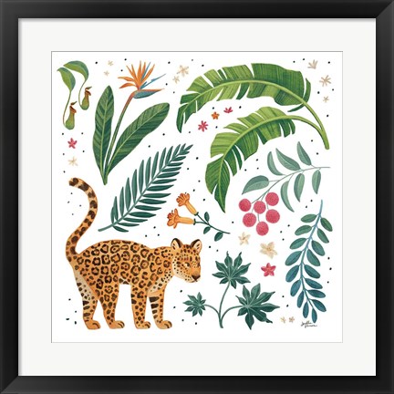 Framed Jungle Love IV White Print