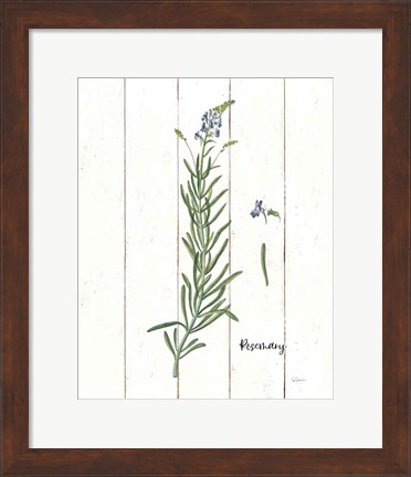 Framed Cottage Herbs I Print