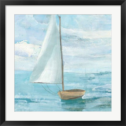 Framed Silver Sail Bright Print