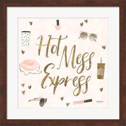 Framed Boss Ladies VII Pink Hot Mess Print