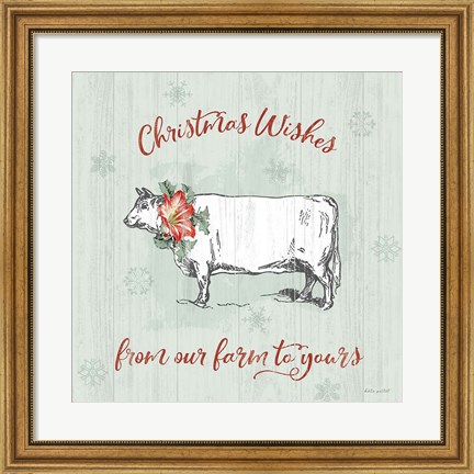 Framed Farmhouse Christmas III Print