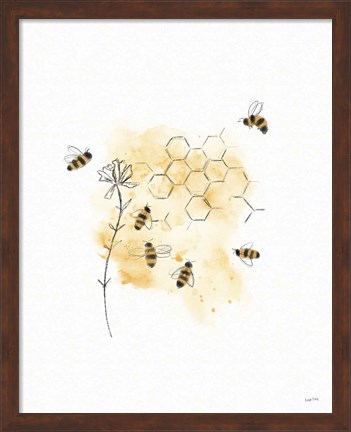 Framed Bees and Botanicals VI Print