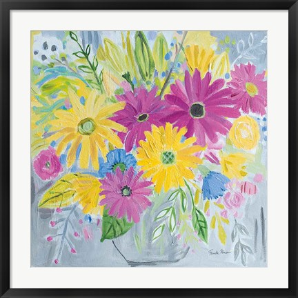 Framed Happy Flowers Print