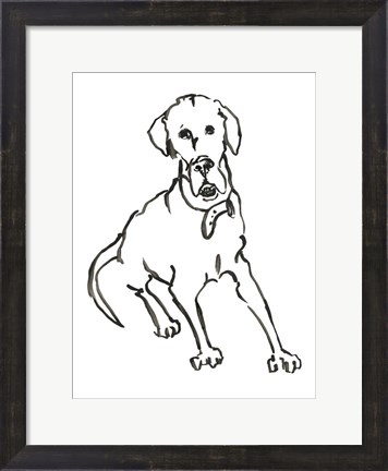 Framed Dog I Print