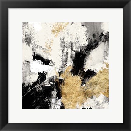 Framed Neutral Gold Collage II Print