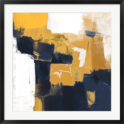 Framed Navy &amp; Gold I Print