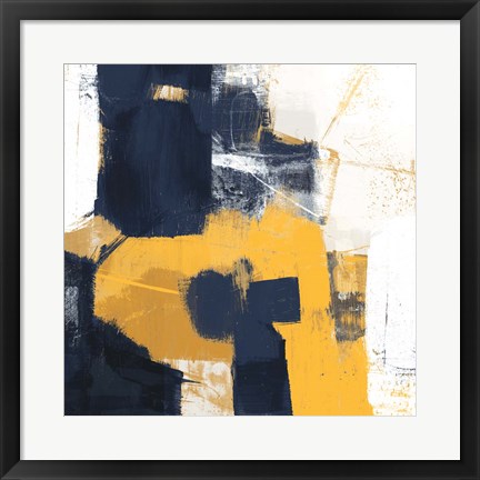 Framed Navy &amp; Gold II Print