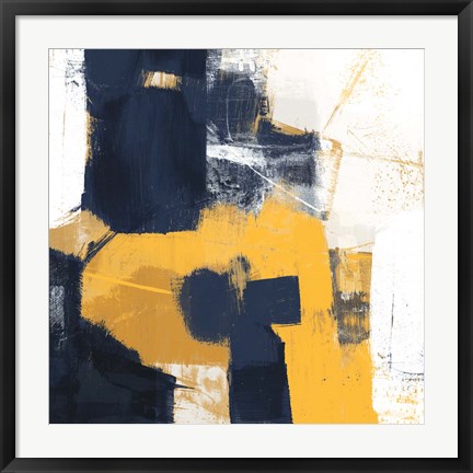 Framed Navy &amp; Gold II Print