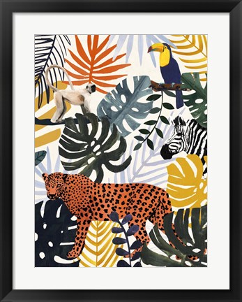 Framed Jungle Jumble II Print