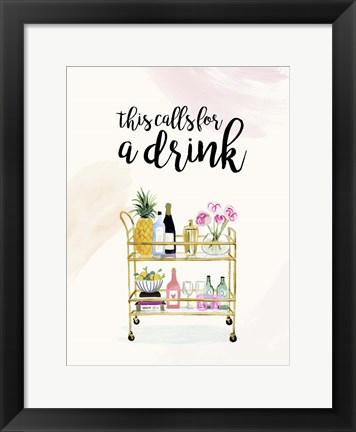 Framed Happy Hour at Home II Print