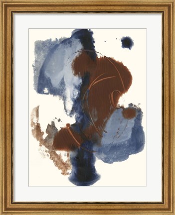 Framed Denim &amp; Rust I Print