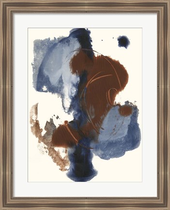 Framed Denim &amp; Rust I Print