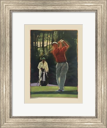 Framed Golfer Print