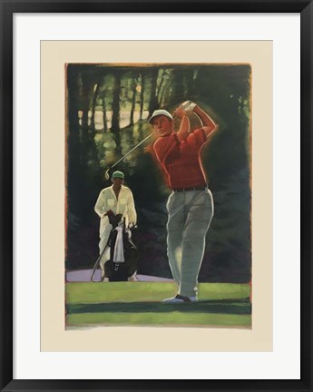 Framed Golfer Print