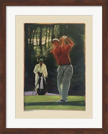 Framed Golfer Print