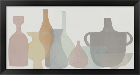 Framed Soft Pottery Shapes II Print