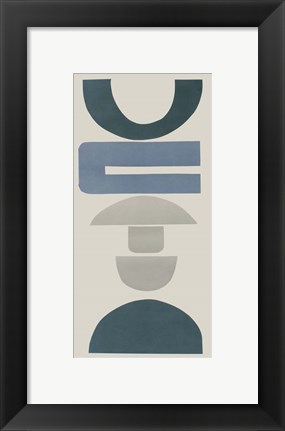 Framed Primary Tribal Shapes IX Print