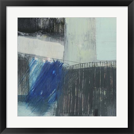 Framed Cobalt Swipe II Print