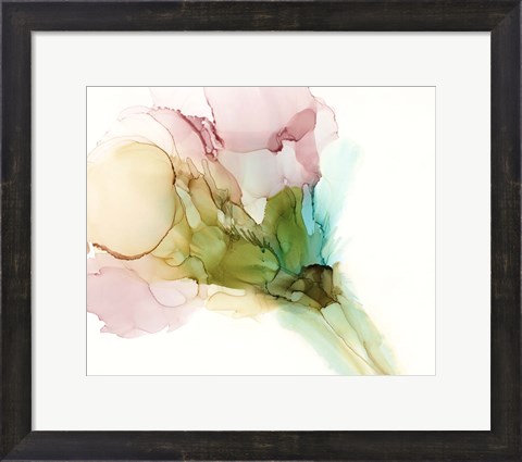 Framed Pink &amp; Turquoise Bloom II Print