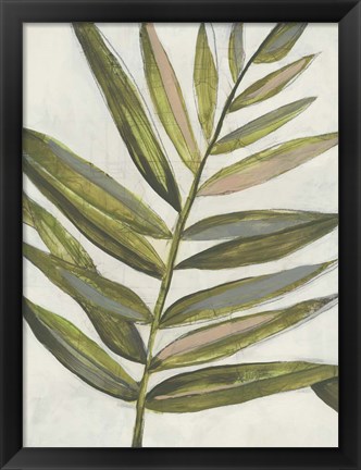 Framed Pastel Frond I Print