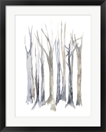 Framed Neutral Treeline I Print