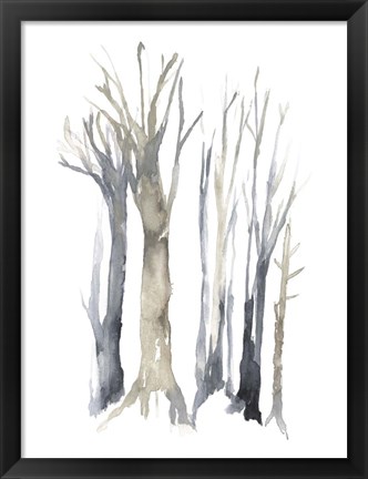 Framed Neutral Treeline II Print