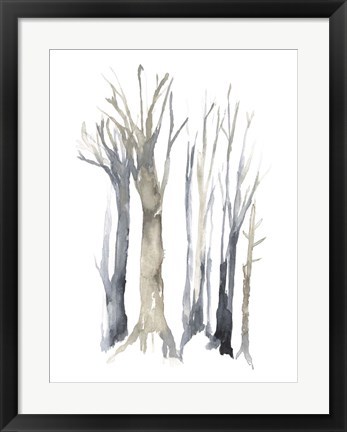 Framed Neutral Treeline II Print