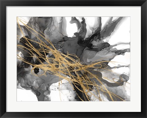 Framed Golden Vortex II Print