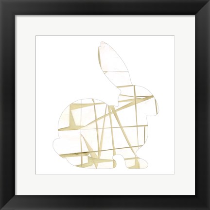 Framed Geometric Rabbit II Print