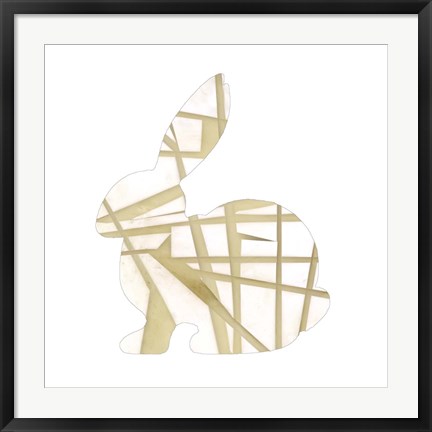 Framed Geometric Rabbit III Print