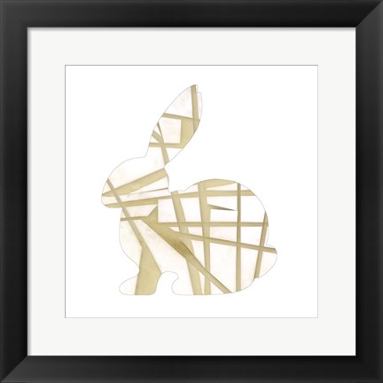 Framed Geometric Rabbit III Print