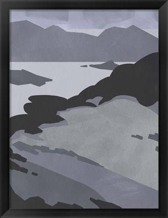 Framed Grayscale Island Chain II Print