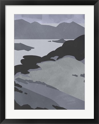 Framed Grayscale Island Chain II Print