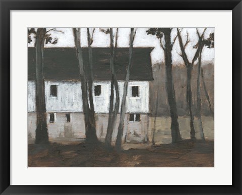 Framed Autumn Barns I Print