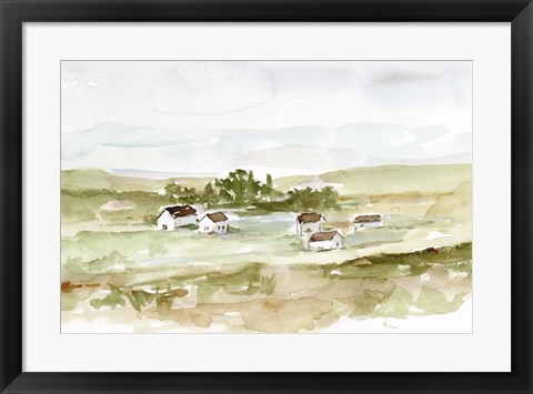 Framed Farm Valley II Print