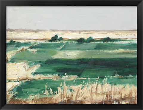 Framed Emerald Fields II Print