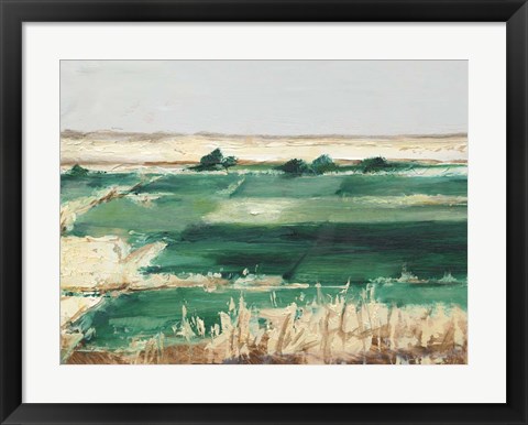 Framed Emerald Fields II Print