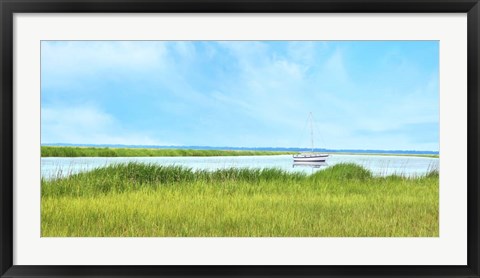 Framed Marsh Mooring Print