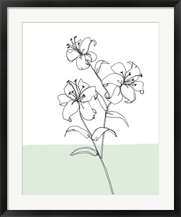 Framed Sweet Stems II Print